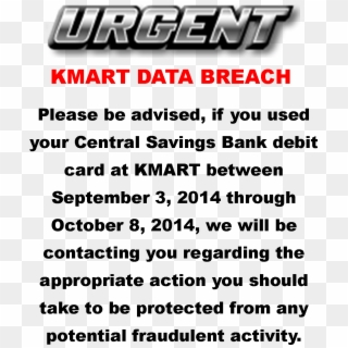 Kmart Data Breach Li - Indian Overseas Bank, HD Png Download