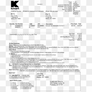 Full Size Of Kmart Receipt Lookup Picture Dropshipping - Kmart Invoice, HD Png Download