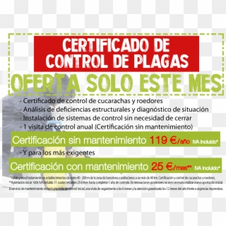 Promo Certificado - Certificado Control De Plagas, HD Png Download