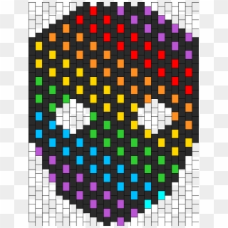 Rainbow Dot Mask Bead Pattern - Full Face Kandi Mask Pattern, HD Png Download