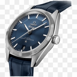Surrounding The Dial Of The Omega Globemaster Is A - Omega Montre Homme Bleu, HD Png Download