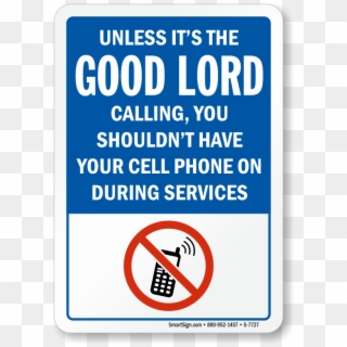 No Cell Phone In Church Signs - No Cell Phone In Church, HD Png Download