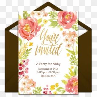 Fall Floral Online Invitation - Save The Date, HD Png Download