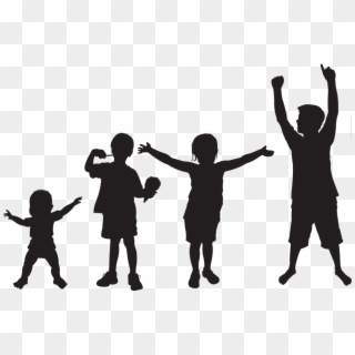 Black Children Png - Children Play Silhouette Png, Transparent Png