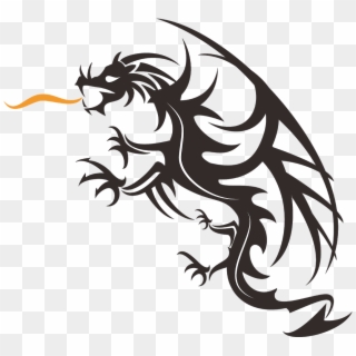Dragon, Logo, Stencil, Fictional Character Png Image - Naga Vector Png, Transparent Png
