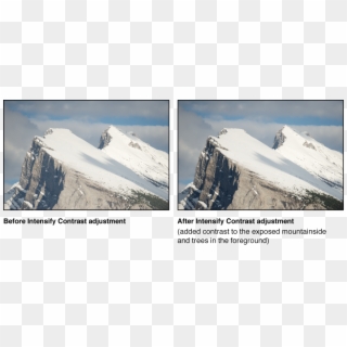 Image Before And After An Intensify Contrast Quick - Snow, HD Png Download