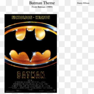 Batman Theme - Batman Tim Burton Poster, HD Png Download