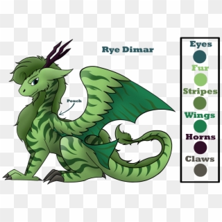 This Is Basic Reference Sheet For “rye” The Dimar Dragon - Cartoon, HD Png Download