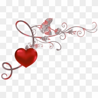 Free Png Download Red Heart Decor Png Images Background - Transparent Png Decoration Hearts Png, Png Download