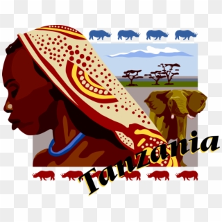 Vector Illustration Of Tanzania Africa Postcard Design - Tanzania Clipart, HD Png Download