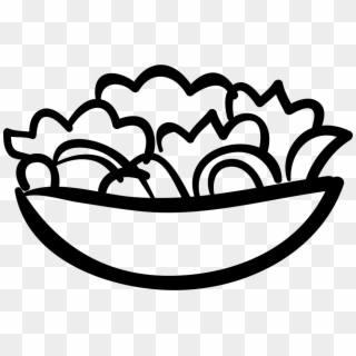 Png File - Salad Clipart Black And White, Transparent Png