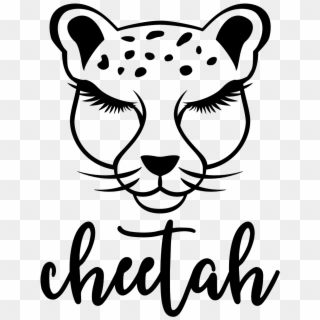 #cheetah #cheetahs #bigcats #bigcat #outline #outlines - Cheetah, HD Png Download