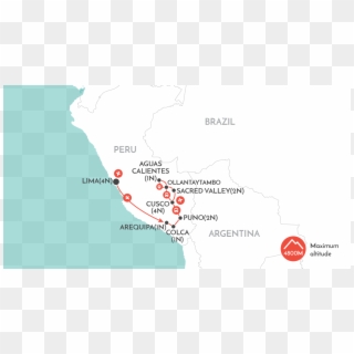 Panoramic Peru Map - Atlas, HD Png Download