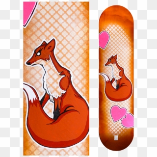 Fox, Animal, Skateboard, Skateboard Art, Spray Paint, - Grigliati Legno, HD Png Download