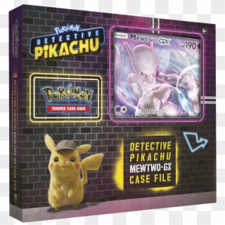 Detective Pikachu - Pokémon Tcg Detective Pikachu Mewtwo Gx Case File, HD Png Download
