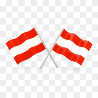 Austria Two Wavy Flags - Argentine Flag Png, Transparent Png