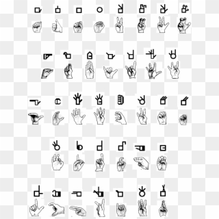 Singwriting Transcribes Hand Language Signs Into Shapes - Signos De Bandas Latinas, HD Png Download