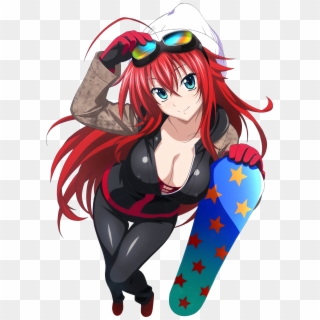 Rias Gremory In Ski Wear High Shool, Beautiful Anime - High School Dxd Rias Card, HD Png Download