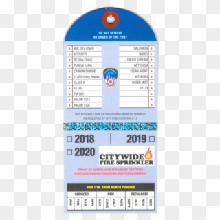 We're Certified By The Fdny ✅ - Fdny Fire Extinguisher Tags, HD Png Download