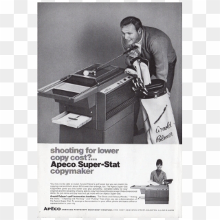 Apeco Copymaker, Arnold Palmer, Advertisement - Sitting, HD Png Download