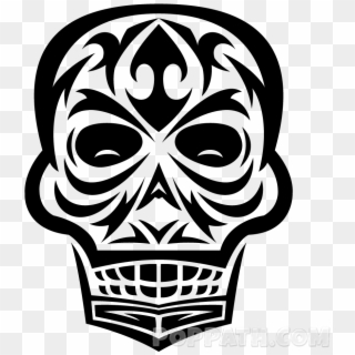 How To Draw A Skull Tribal Tattoo, HD Png Download