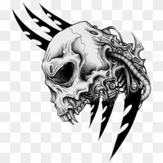 ##skulls #skull #tribal #tribaltattoos #tattoos - Skull Tattoo Transparent, HD Png Download