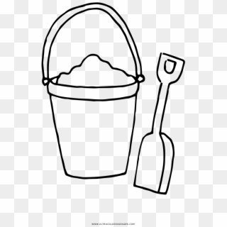 Bucket And Shovel Coloring Page - Sketch, HD Png Download