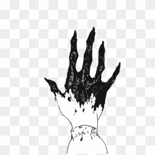 Drawing Creepy Aesthetic Transparent Clipart Free Download - Demon Hand Drawing, HD Png Download