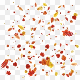 Petal Leaves Autumn Orange Vector Design Pattern Clipart - Falling Autumn Leaves Png, Transparent Png