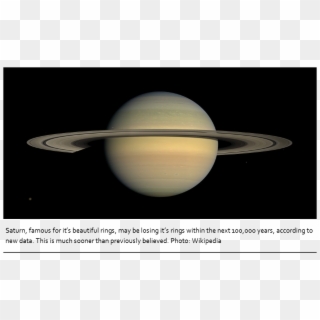 Saturn May Lose Rings Sooner Than Expected - Earth, HD Png Download