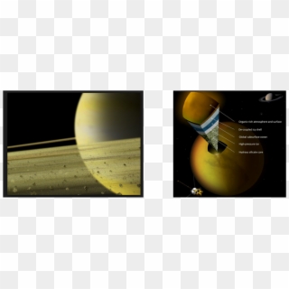 Saturn's Moon, Titan - Saturn's Rings, HD Png Download