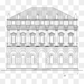 Palazzo Porto Vicenza Prospetto Principale - Palazzo Porto Vicenza Palladio, HD Png Download