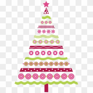 Pink Christmas Tree Clipart 101 Clip Art For Pink Christmas - Pink Christmas Tree Art, HD Png Download