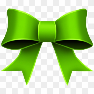 Christmas Bow Clip Art Christmas Green Bow Clip Art - Green Ribbon Clipart, HD Png Download
