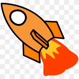 Spaceship Clipart Orange Rocket - Rocket Clip Art, HD Png Download