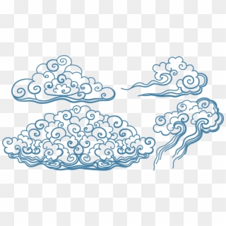 Blue Tattoo Art Vector Clouds Irezumi Japan Clipart - Japanese Art Clouds, HD Png Download