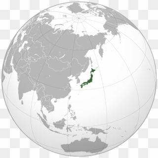 An Orthographic Projection Of Japan - South Korea Globe Map, HD Png Download