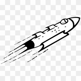 Big Image - Rocket Clipart Black And White, HD Png Download