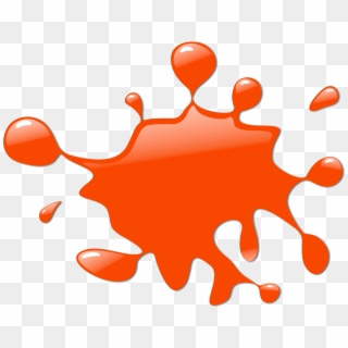 Splatter Clipart Orange - Blue Paint Splat Clipart, HD Png Download
