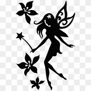Wallpapers V - Flower Fairy Clip Art Black And White, HD Png Download
