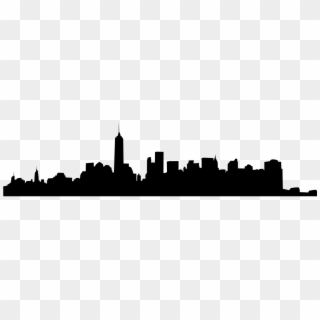 Silhouette Of Nyc Skyline - New York City, HD Png Download