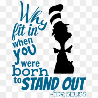 Seuss Quote - Dr Seuss Silhouette Png, Transparent Png