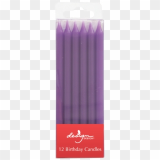 12 Purple Slim Candles - Wood, HD Png Download