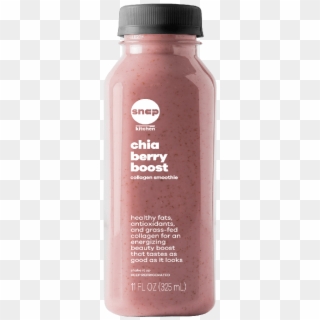 Chia Berry Boost Collagen Smoothie - Plastic Bottle, HD Png Download