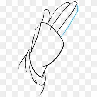 Praying Hands With Rosary Drawing - Praying Hands Drawing Easy, HD Png Download
