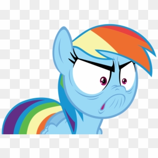 Rainbow Dash Memes Face - Rainbow Dash Angry, HD Png Download