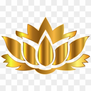 Free Transpa Transpapng Lotus Flower Silhouette Vector - Lotus Flower Logo Gold, Transparent Png