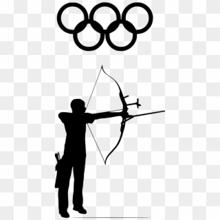 Picture Free Library Archery Vector Man - Archery Black And White Clipart, HD Png Download