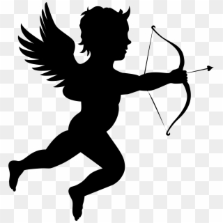 Big Image - Cupid Silhouette Png, Transparent Png