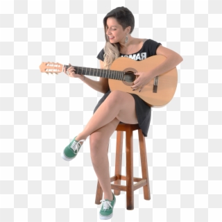 Beautiful Girl Playing Guitar Png Image - People Playing Instruments Png, Transparent Png